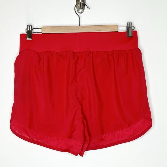 Under Armour Womens Woven Training Short Red Size Small Loose Athletic Running - Picture 3 of 7
